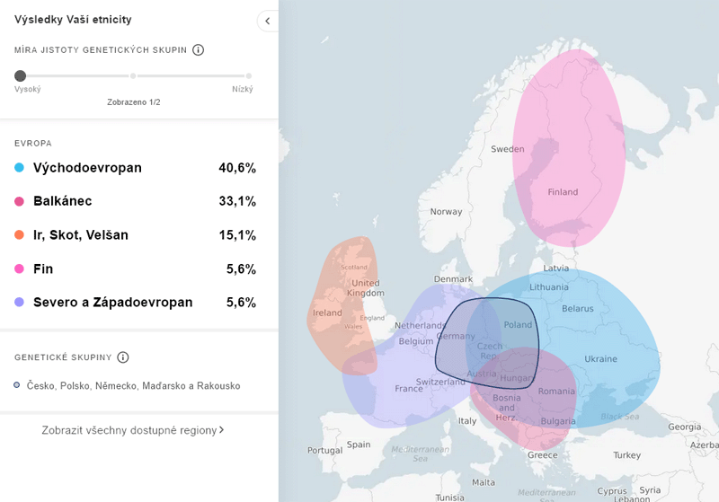 etnicity na MyHeritage